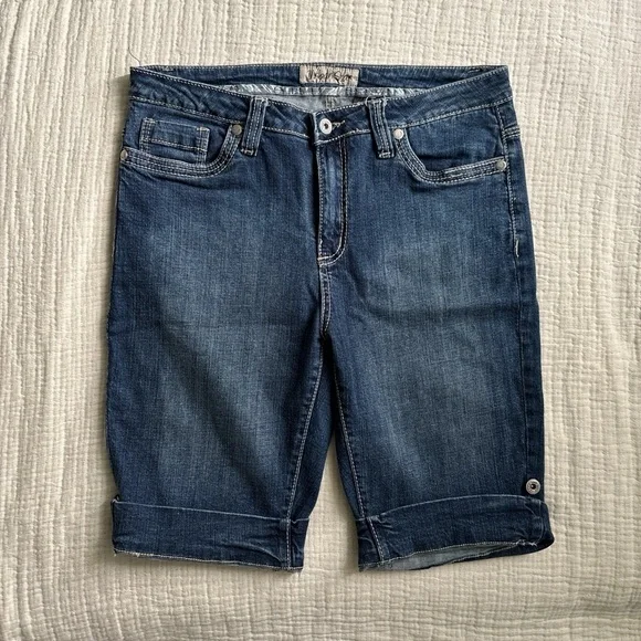 vintage y2k jorts with embroidered pocket designs - Picture 3 of 5